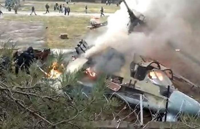 مصرع 32 شخصا في حادث تحطم طائرة عسكرية روسية