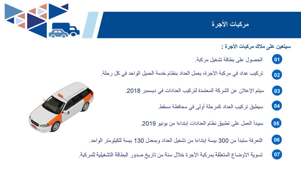 ديسمبر المقبل.. بدء تركيب عدادات مركبات الأجرة
