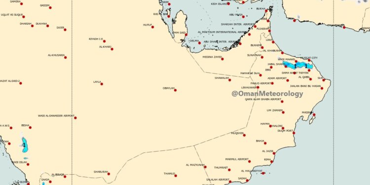 فرص لهطول الأمطار خلال فترة الظهيرة