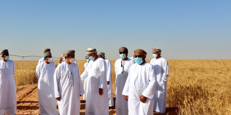وزير الثروة الزراعية ورئيس جهاز الاستثمار يطلعا على سير العمل بالشركات الزراعية والحيوانية بمحافظة ظفار