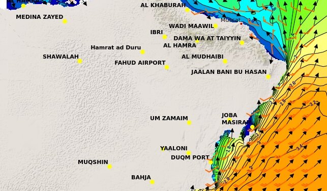توقعات بارتفاع موج البحر ل 3.5 متر