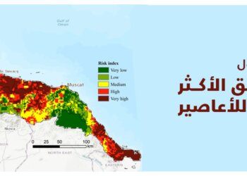 دراسة “المناطق الأكثر عرضة للأعاصير في السلطنة” وتطابقها مع الأضرار الناجمة عن إعصار شاهين