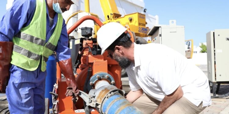 إعادة تشغيل محطة ضخ مياه الصرف الصحي الرئيسية