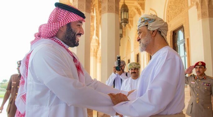 جلالة السلطان المعظم يستقبل بقصر البركة العامر الأمير محمد بن سلمان